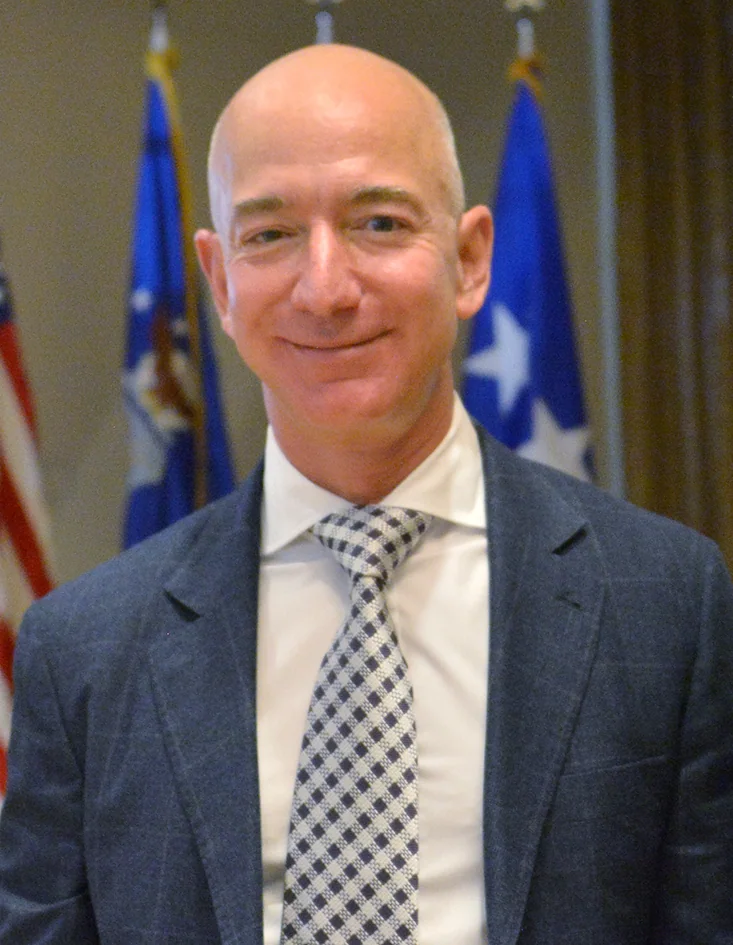 Jeff Bezos: Jeff Bezos visits LAAFB SMC (3908618) (cropped).