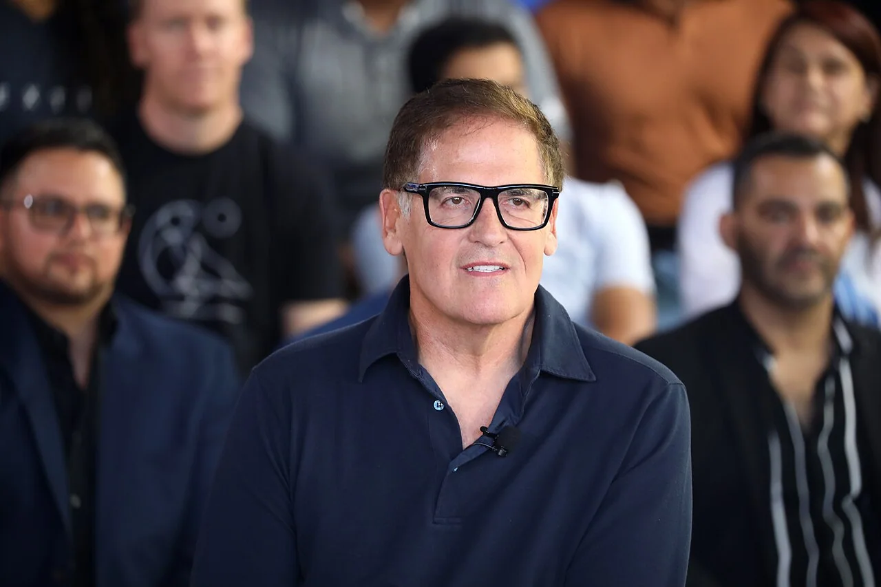 Mark Cuban: Mark Cuban speaking at a business roundtable hosted by the Kamala Harris for President campaign at Ocotillo in Phoenix, Arizona on October 19, 2024 - 15.