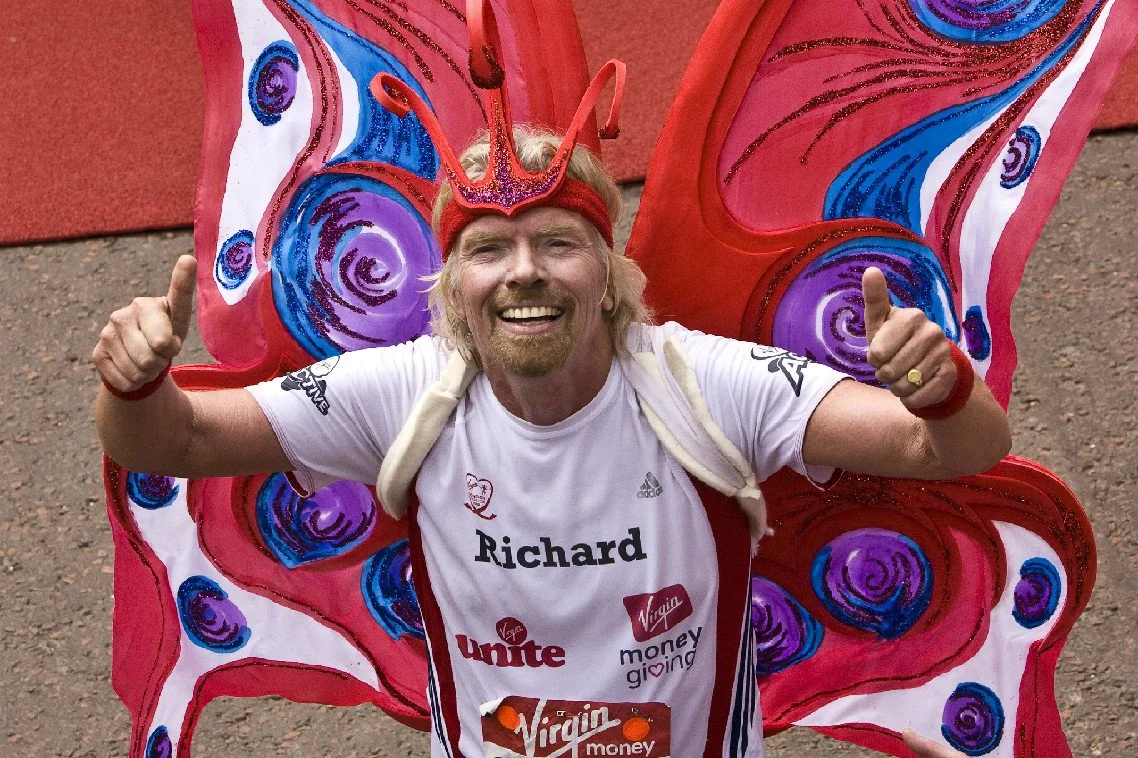 Richard Branson: Richard Branson butterfly (London Marathon 2014).