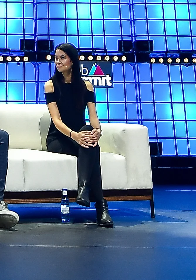 Melanie Perkins during the Web Summit 2019 panel discussion.
